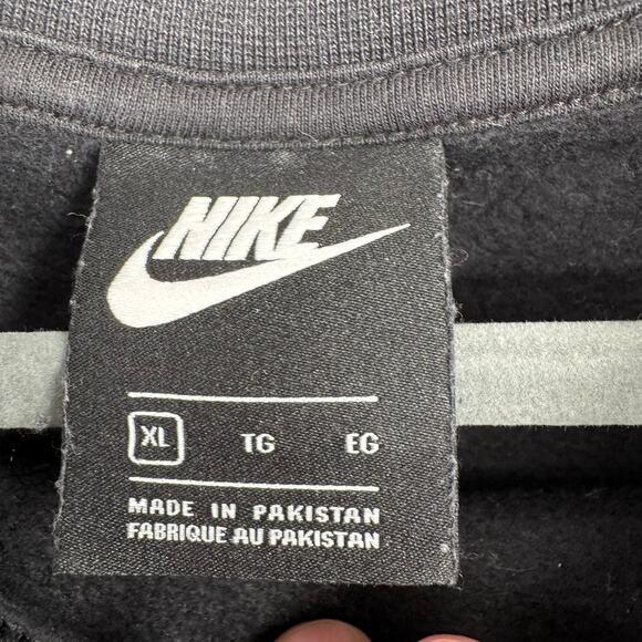 Nike Colorblock Embroidered Logo Crewneck Sweatshirt Women’s XL Black Pink Gray - Picture 8 of 13